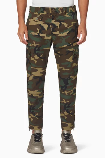 Reborn To Live Camo Pants in Cotton   