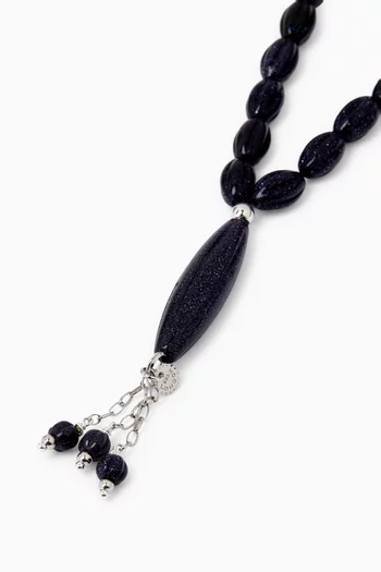 Scalloped Worry Beads in Goldstone