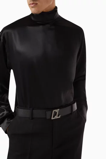 Happy Rui CL Logo Reversible Belt in Calf Leather