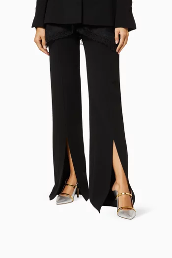 Maureen 70 Mules in Metallic Nappa   