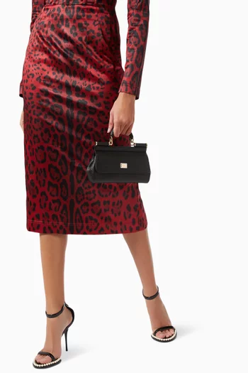 Small Miss Sicily East West Bag in Dauphine Leather