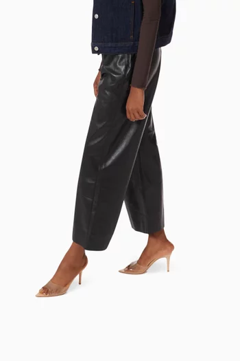 حذاء إيلي 85 مفتوح من الخلف جلد لامع