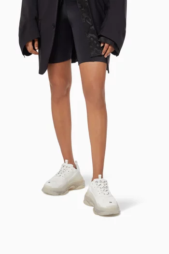 Triple S Clear Sole Sneakers in Double Foam & Mesh 