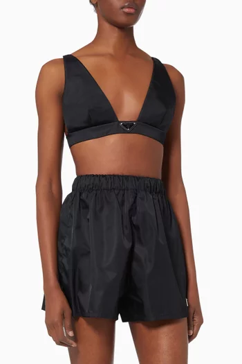 Triangle Logo Bralette in Re-nylon   