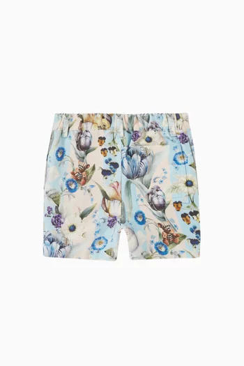 Royston Floral Pattern Shorts in Cotton 