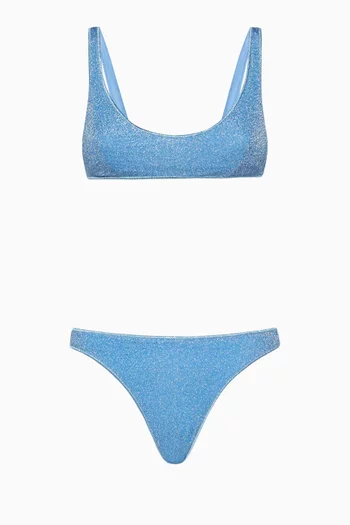 Lumiere Sporty Bikini Set in Lurex