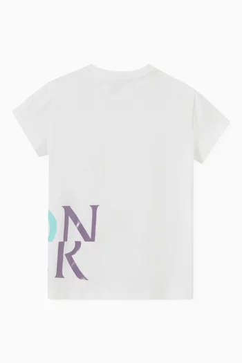 تي شيرت جيرسيه بطبعة غير متماثلة لشعار الماركة