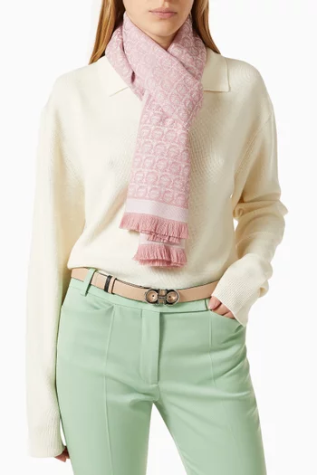 Gancini Scarf in Wool     