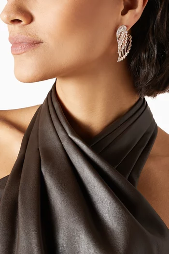 Wings Embrace Diamond Earrings in 18kt Rose Gold       