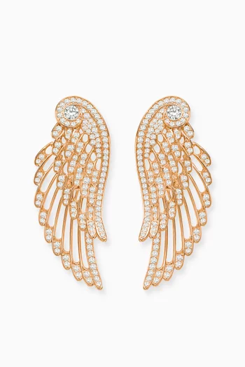 Wings Embrace Diamond Earrings in 18kt Rose Gold       