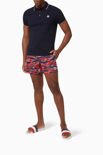 Tipped Polo Shirt in Cotton Piqué