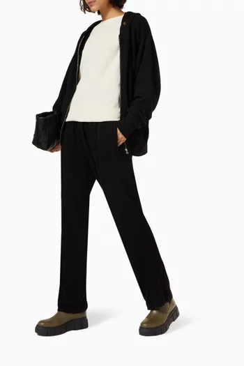 Crop Zip Hoodie in Heavyweight Fleece  