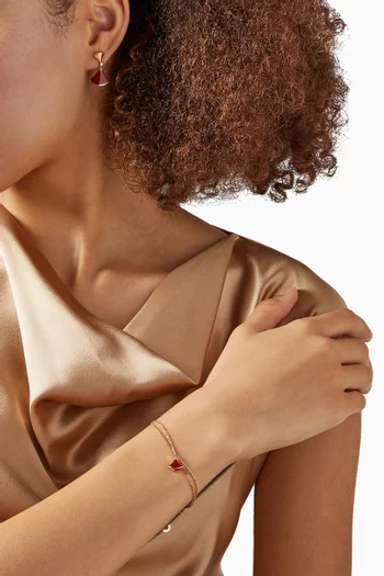 Divas' Dream Diamond Bracelet in 18kt Rose Gold & Carnelian   