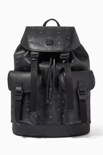 Large Brandenburg Backpack in Visetos & Nappa Leather