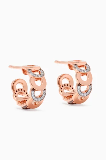 Revolve Diamond Earrings in 18kt Rose Gold