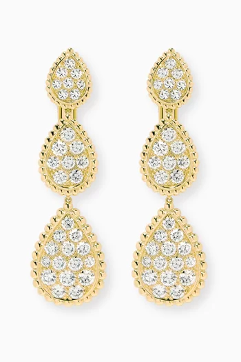 Serpent Bohème S Motif Diamond Earrings in 18kt Yellow Gold