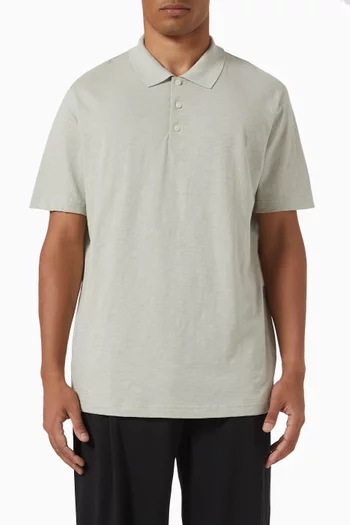 Bron Polo Shirt in Cosmos Slub Cotton