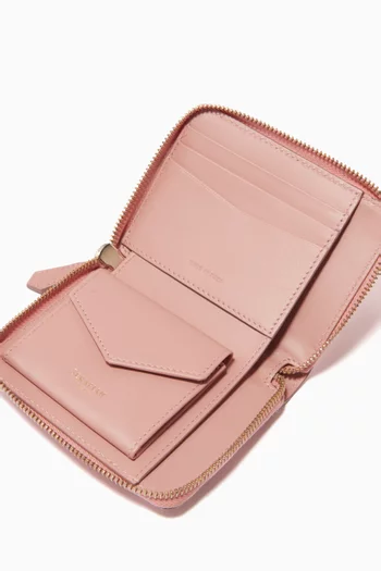 Mini Zip Wallet in Mosaico Leather