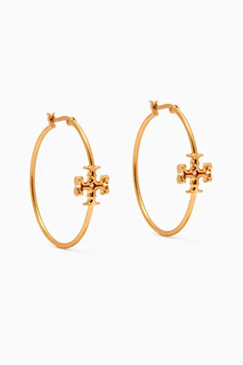 Kira Hoop Earrings in 18kt Gold-plated Brass