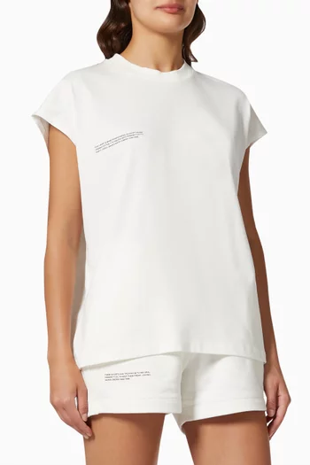 Organic Cotton Cropped Shoulder T-shirt with C-FIBER™    