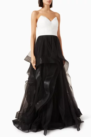 Bustier Strapless Gown in Tulle