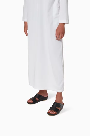 Laterale Grafetta Sandals in Monogram Softcalf 