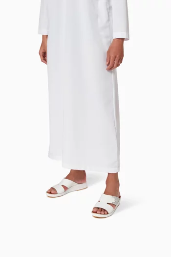 Laterale Grafetta Sandals in Monogram Softcalf 