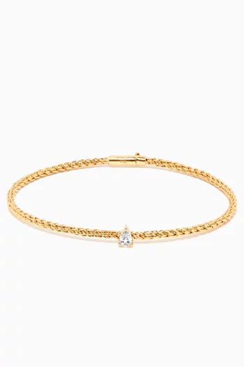 Rope Diamond Bangle in 18kt Yellow Gold