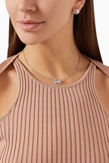 Diamond Pendant Necklace in 18kt White Gold