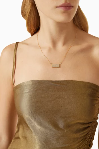 Mother's Day Diamond Necklace in Yellow Gold   