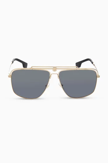 Medusa Focus Sunglasses in Metal  