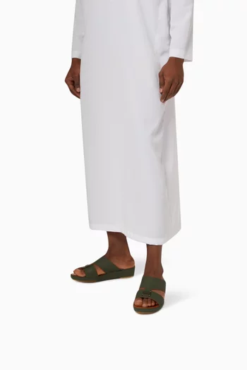 Manetta Contrast Sandals in Rubberised Leather