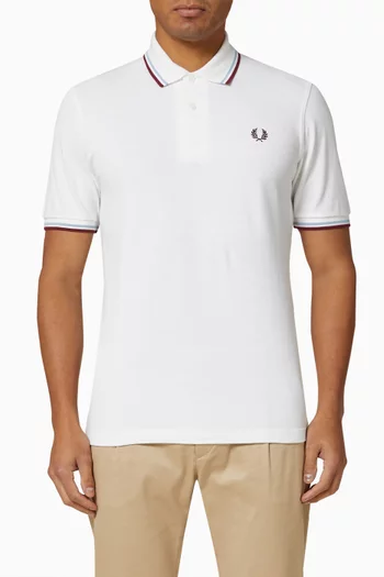 Twin Tipped Polo Shirt in Cotton Piqué