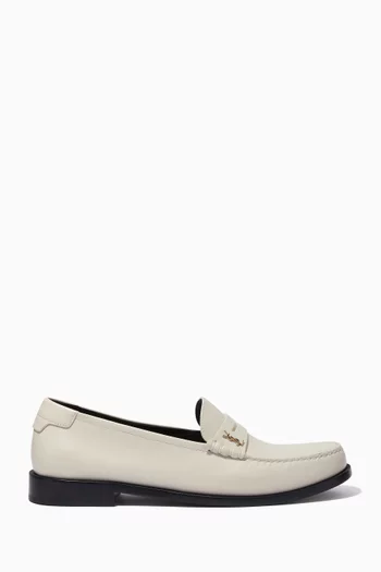 Le Loafer Monogram Penny Slippers in Smooth Leather  