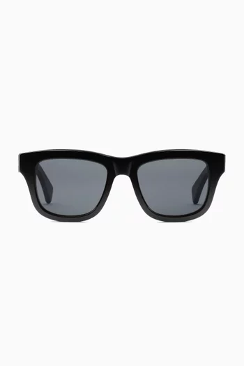 Rectangular Frame Sunglasses in Acetate