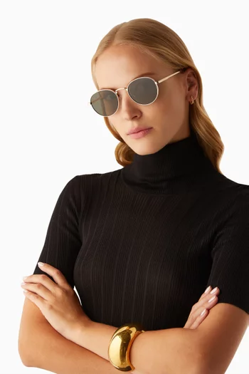 Lost Legacy Round Sunglasses in Metal