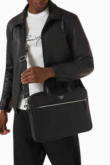 Laptop Briefcase in Faux Leather
