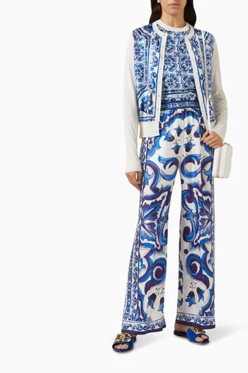 Majolica-print Sweater in Silk