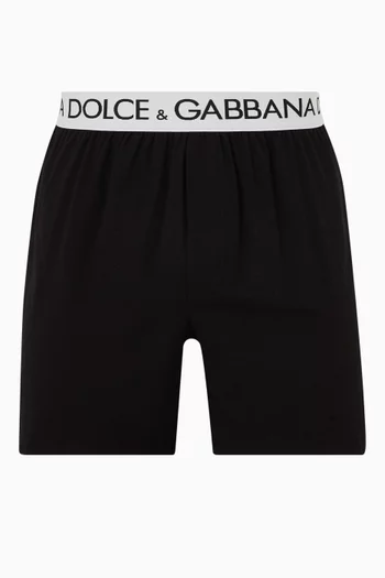 Logo Boxer Shorts in Stretch-cotton