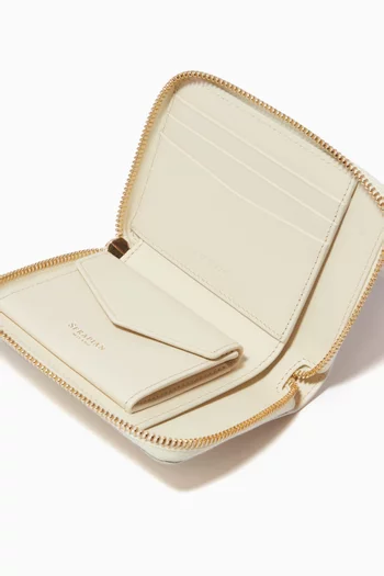 Mini Zip Wallet in Mosaico Leather