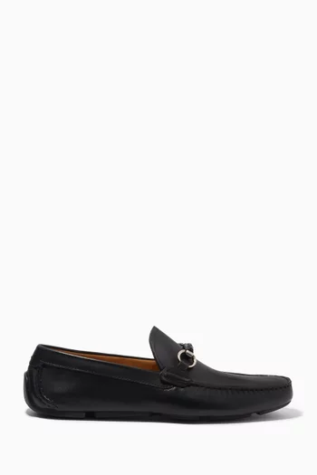 Horse-bit Buckle Loafers in Leather