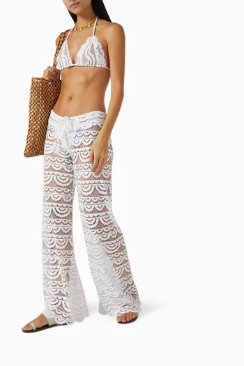 Malibu Lace Pants in Sheer Nylon Knit