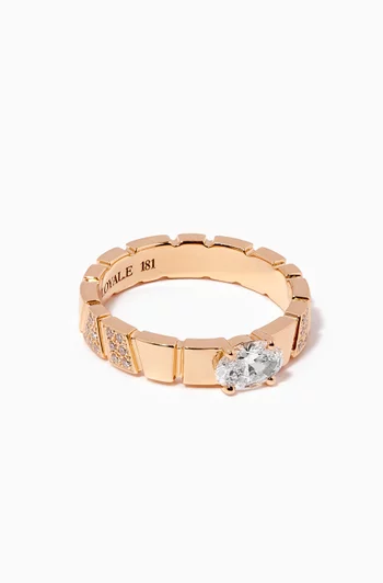 Ride & Love Diamond Semi-pavée Ring in 18k Recycled Yellow Gold  