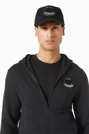 Logo Baseball Cap in Cotton Gabardine