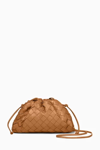 حقيبة ذا باوتش ميني جلد نابا بتصميم مجدول
