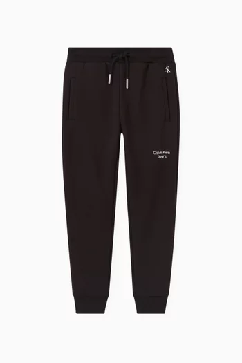 CKJ Stack Logo Sweatpants in Organic Cotton-blend