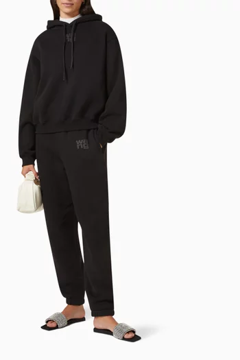 Puff Logo Hoodie in Cotton Terry