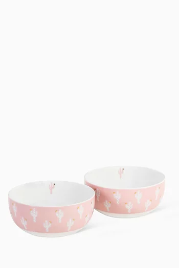 Cacti Cereal Bowl, Set of 2 