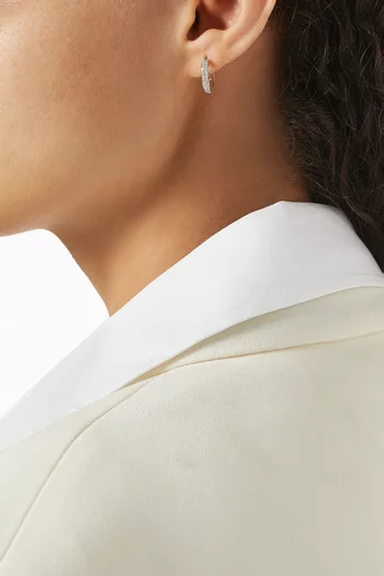 أقراط هاجي مرصعة بالماس ذهب أصفر عيار 10