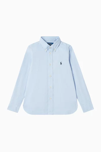 Embroidered Logo Shirt in Cotton